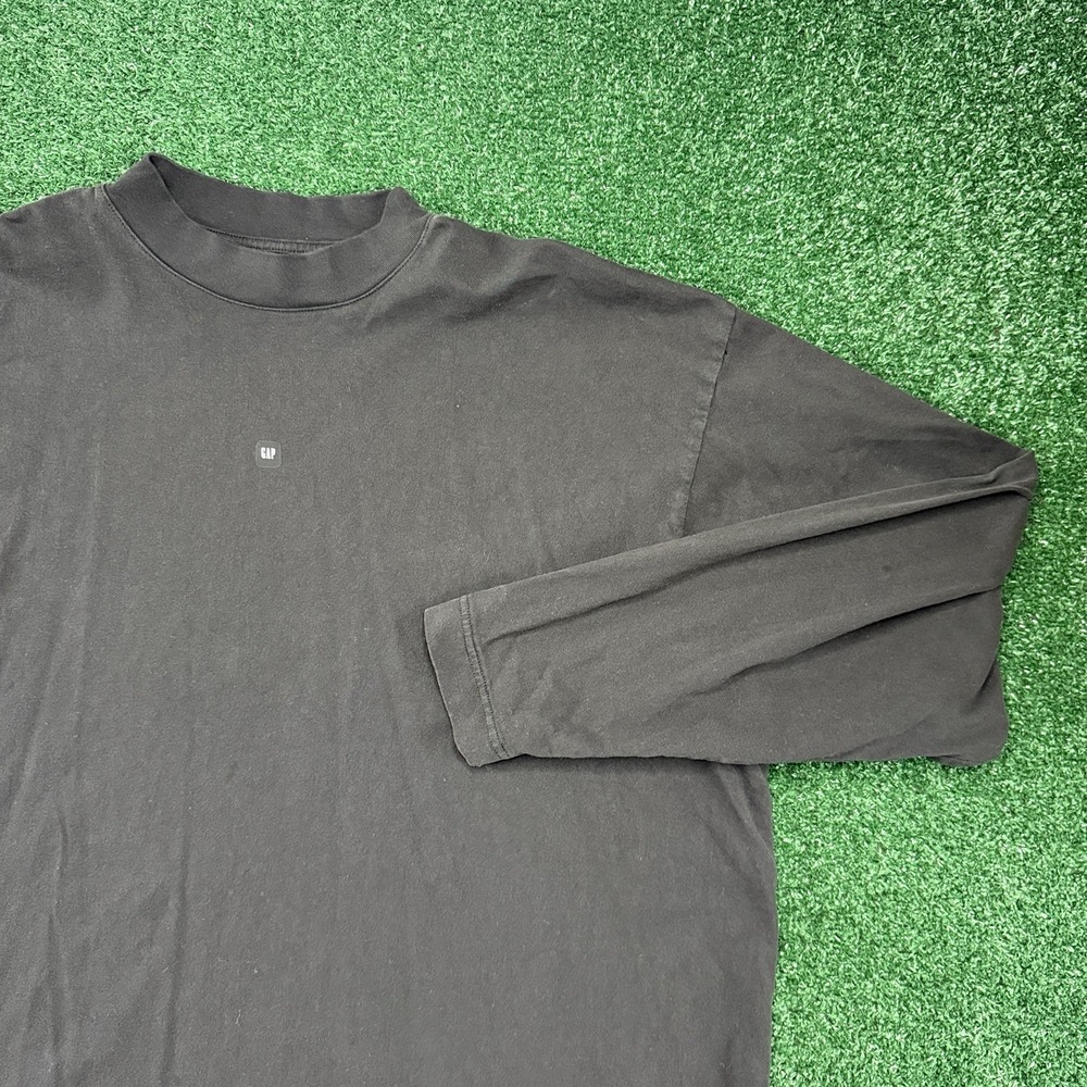 Yeezy GAP Shirt Men's Size Large Black Cotton Baggy Kanye West Ye